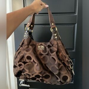 Coach Brown Signature Tote Bag